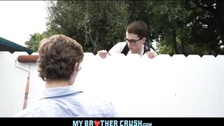 Nerdy Twink Stepbrother Family Fucked Outdoors By Brother - 2 image