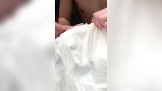 ABDL showing off his smooth ass and Plugging his hole before diaper change - 11 image