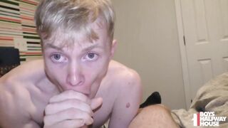 Blond Delinquent Twink Swollows Daddy's Fat Load - 13 image