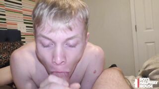 Blond Delinquent Twink Swollows Daddy's Fat Load - 15 image