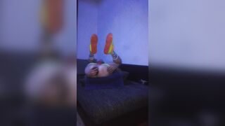 German Twink-Slut extends and open wide hungry Asshole(DP) in AirMax 90 and smelly white Socks - 3 image