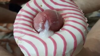 Russian student in the dorm fucks a sweet donut with a big dick - 1 image