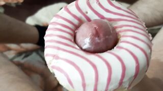 Russian student in the dorm fucks a sweet donut with a big dick - 10 image