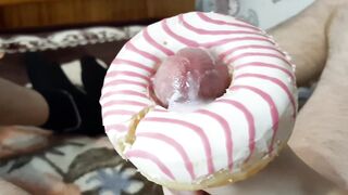Russian student in the dorm fucks a sweet donut with a big dick - 12 image