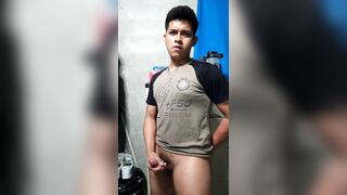 Latino boy masturbates in his room - 12 image