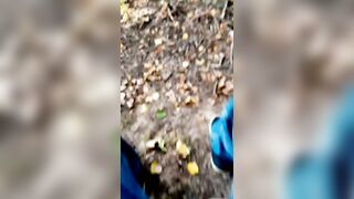Chubby guy masturbates in the woods, a week of abstinence. Lots of sperm - 5 image