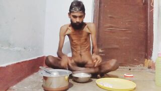 Skinny sexy hot boy Rajeshplayboy993 food eating. - 8 image