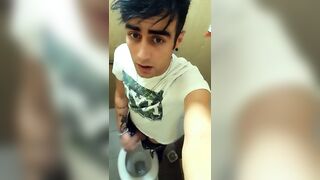 College toilet jerking is like EDGING cause someone could caught me - 1 image
