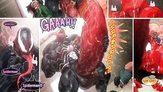Spiderman Cum Inflation - Spiderman X Venom Belly inflation Hentai - 3 image