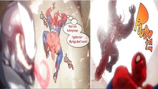 Spiderman Cum Inflation - Spiderman X Venom Belly inflation Hentai - 4 image