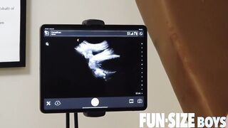 Hung doctor uses ultrasound to show his bare dick in boy - 9 image