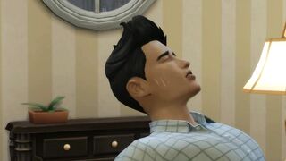 His Brown Boy - White Daddy Fucks Latino Twink - Jerks Him Off - Cums In His Mouth & Throat - Sims 4 - 13 image