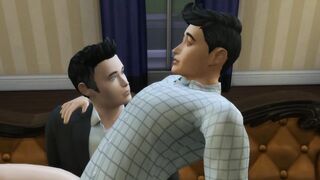 His Brown Boy - White Daddy Fucks Latino Twink - Jerks Him Off - Cums In His Mouth & Throat - Sims 4 - 15 image