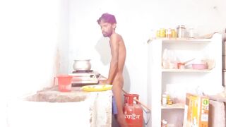 Part 5 Hot boy Rajeshplayboy993 masturbating his big cock and cumming. Cooking video - 8 image