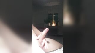 Teen Boy Jerking off and Cumming in Parents Bedroom - 2 image