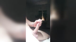 Teen Boy Jerking off and Cumming in Parents Bedroom - 3 image