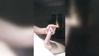 Teen Boy Jerking off and Cumming in Parents Bedroom - 9 image