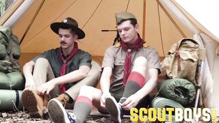 ScoutBoy gets hot load on chest and stomach from Scoutmaster - 3 image