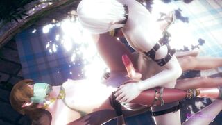 Zelda Yaoi Femboy - Link Double penetration Threesome (uncensored) - 2 image