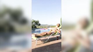 Outdoor Muscle Twink Wank by the Pool - 2 image