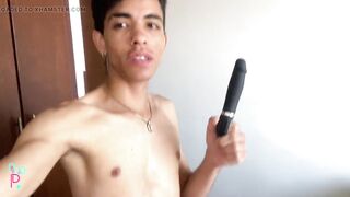 PLAYING WITH A BLACK RUBBER COCK, FUCKING MY ASS - 9 image