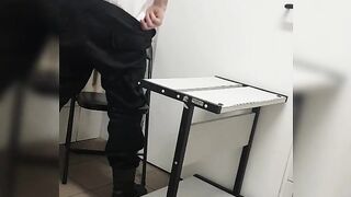 Real Security Guard show ass masturbate and cum in job place - 9 image