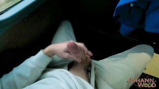 Risky BUS RIDE! Exhib twink burst a massive load in the backseat of a bus! - 7 image