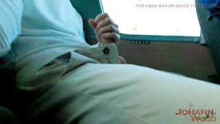 Risky BUS RIDE! Exhib twink burst a massive load in the backseat of a bus! - 9 image