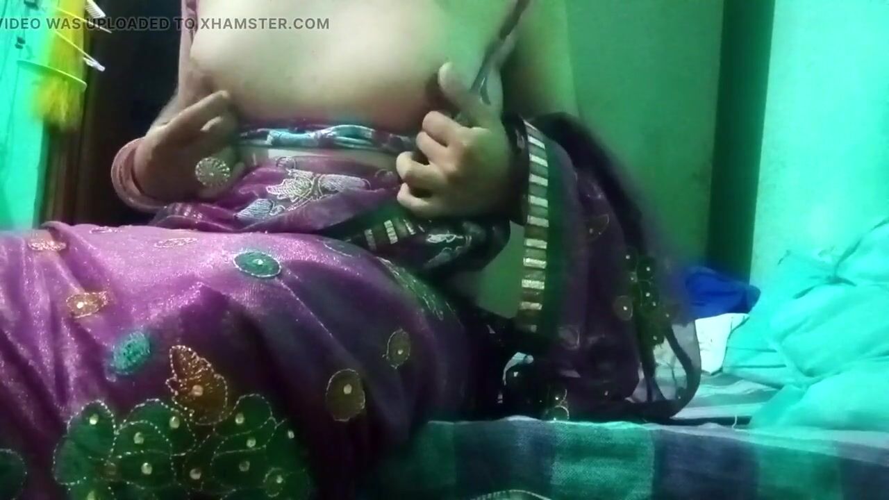 Indian Gay Crossdresser in pink saree pressing and milking his boobs so  hard and enjoying the hardcore sex watch online